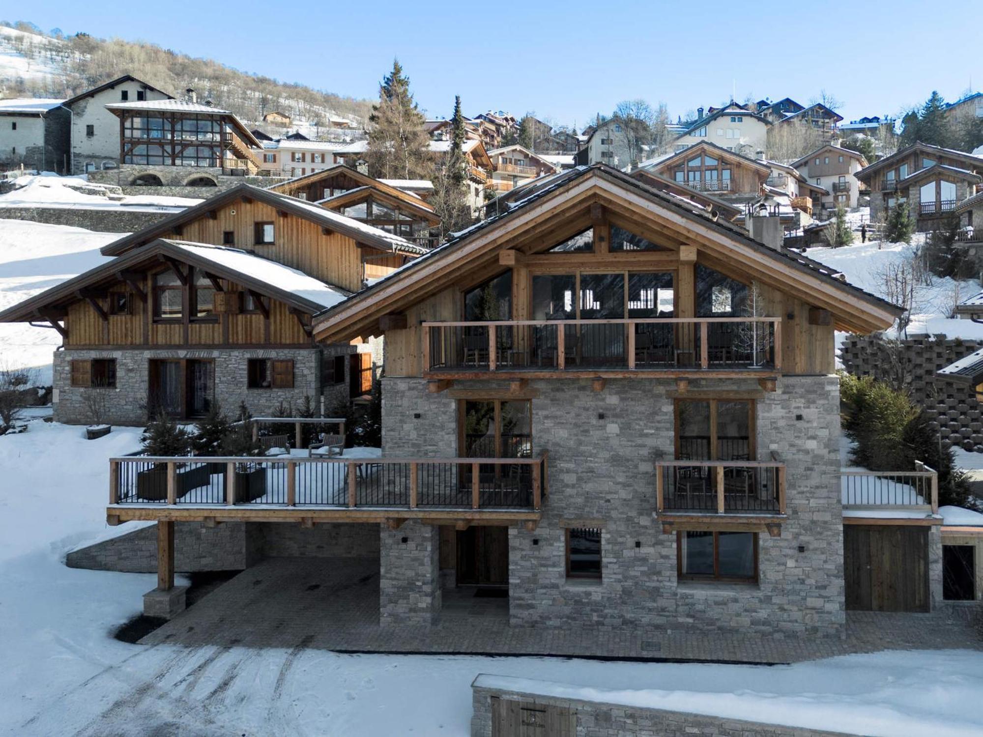 Vila Chalet Spacieux Avec Bain Nordique, Hammam Et Vue Proche Des Pistes - Fr-1-570-66 Saint-Martin-de-Belleville Exteriér fotografie